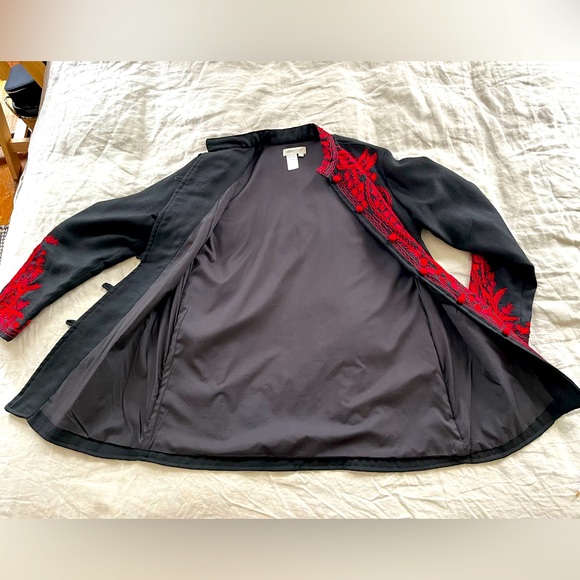 Embroidered Wool Jacket Women’s Size M - Picture 4 of 9